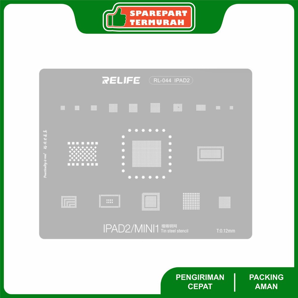 Cetakan Ic Bga Stancils RELIFE RL-044 IPAD1 FOR IPAD2 FOR IPAD 2 - MINI 1