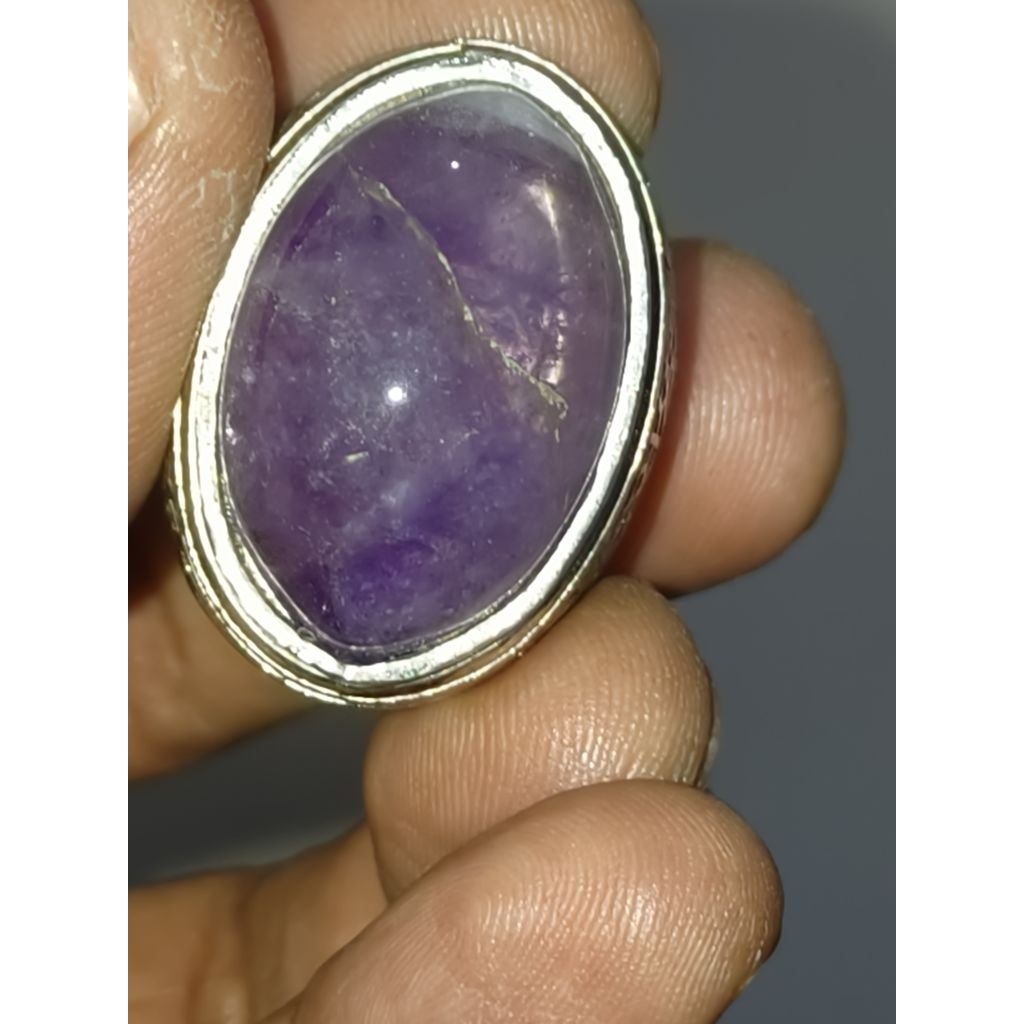 Natural kecubung menyala dimensi 32x20  jumbo