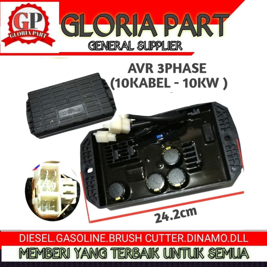 AVR GENSET 10-12KW 10 KABEL 3PHASE