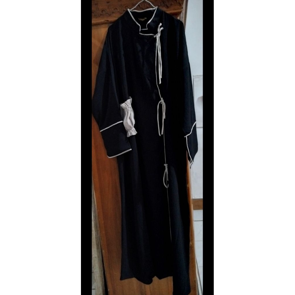 gamis dewasa hitam pita2