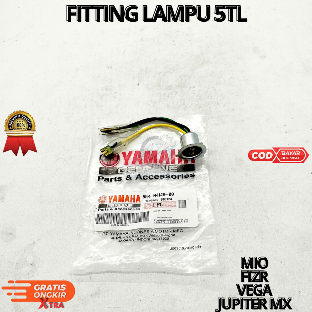FITING LAMPU 5TL UNTUK MOTOR MIO FIZR VEGA JUPIITER MX YGP BERKUALITAS ORIGINAL ASLI ORI