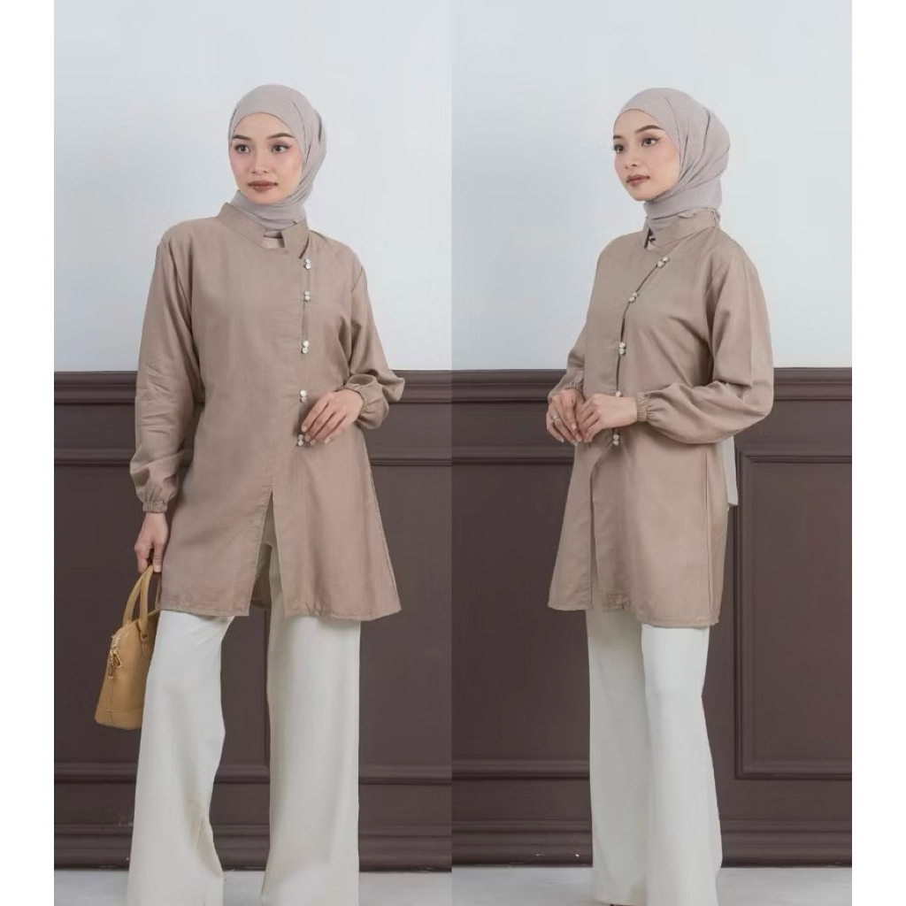 JEMA TUNIK POLOLINEN KEKINIAN