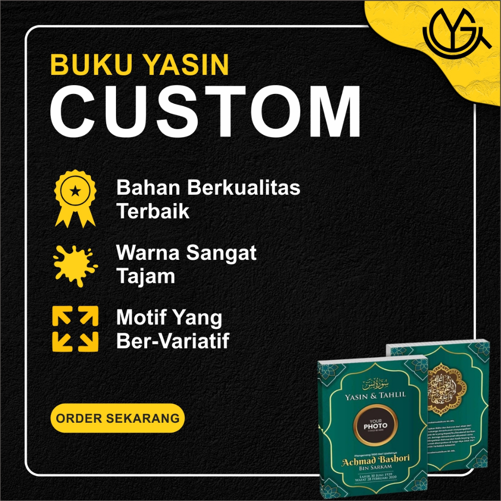 Buku yasin custom cetak yasin yasin tahlil percetakan yasin yasin haul souvenir tahlil buku yasin mu