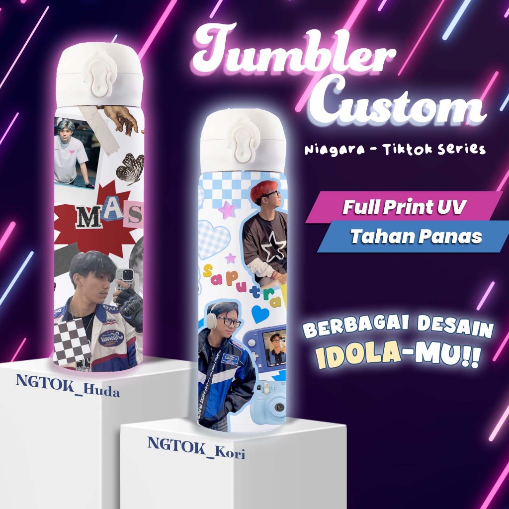 Tumbler Custom Gambar Idola SAPUTRA KORI MAS HUDA - Tumbler Niagara Desain Foto Estetik Aesthetic