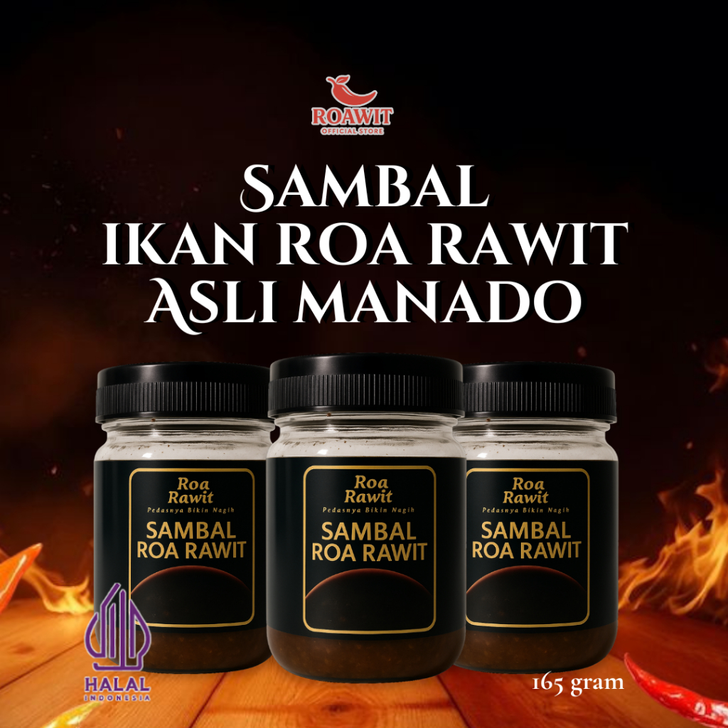 Sambal Roa Rawit Premium Asli Manado 160gr – Pedas Nagih Gurih, Tanpa Pengawet, by  Roa Rawit