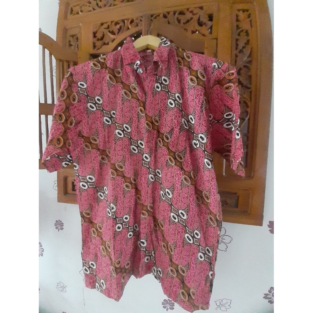 Baju Batik Pria Preloved Second Branded ( LD 110 P 73 )