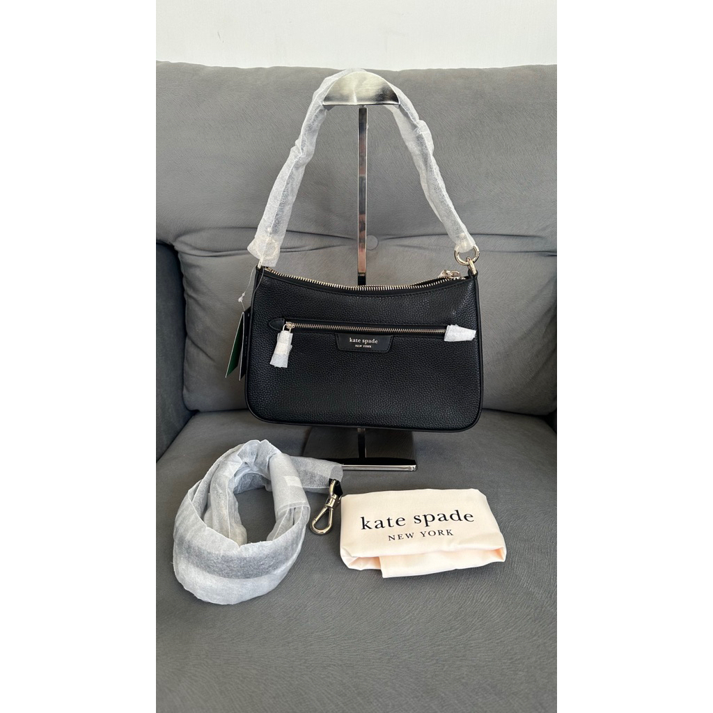 Kate spade KS Hudson shoulder crossbody black tas selempang wanita