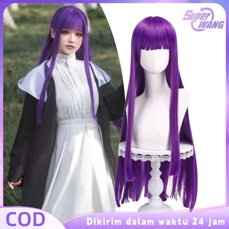Wig Anime Cosplay Wig Cosplay Fern Anime Sousou No Frieren Rambut Palsu Anime