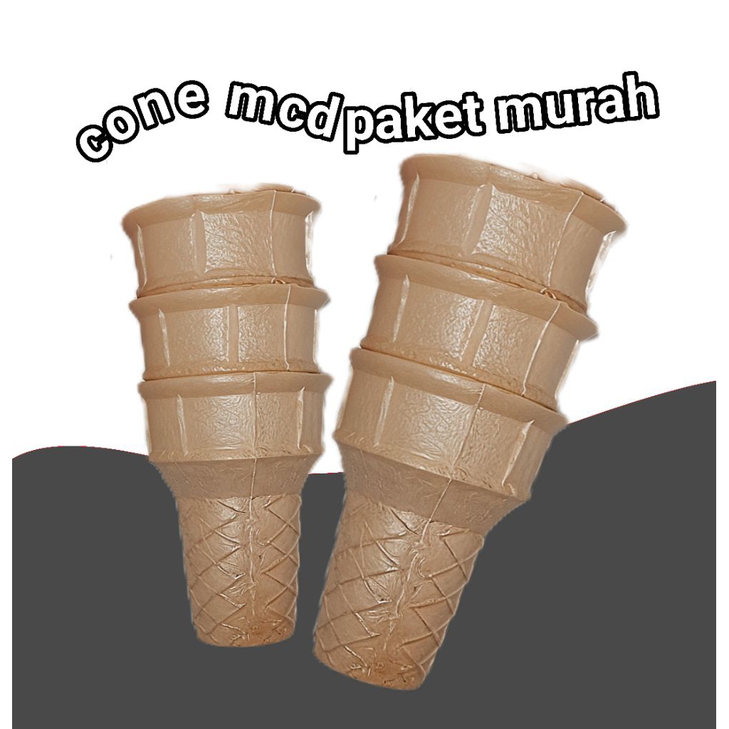 CONE ES KRIM MCD BESAR ISI 10 PCS / CONTONG ES KRIM / WAFLE ES / CONE ES KRIM MIXUE