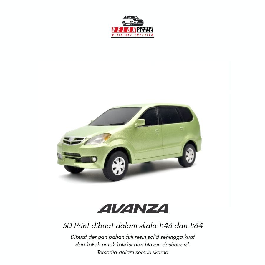 Diecast Toyota Avanza Skala 1:43 Miniatur TOYOTA AVANZA, Replika TOYOTA AVANZA Bisa Custom Plat&Cat