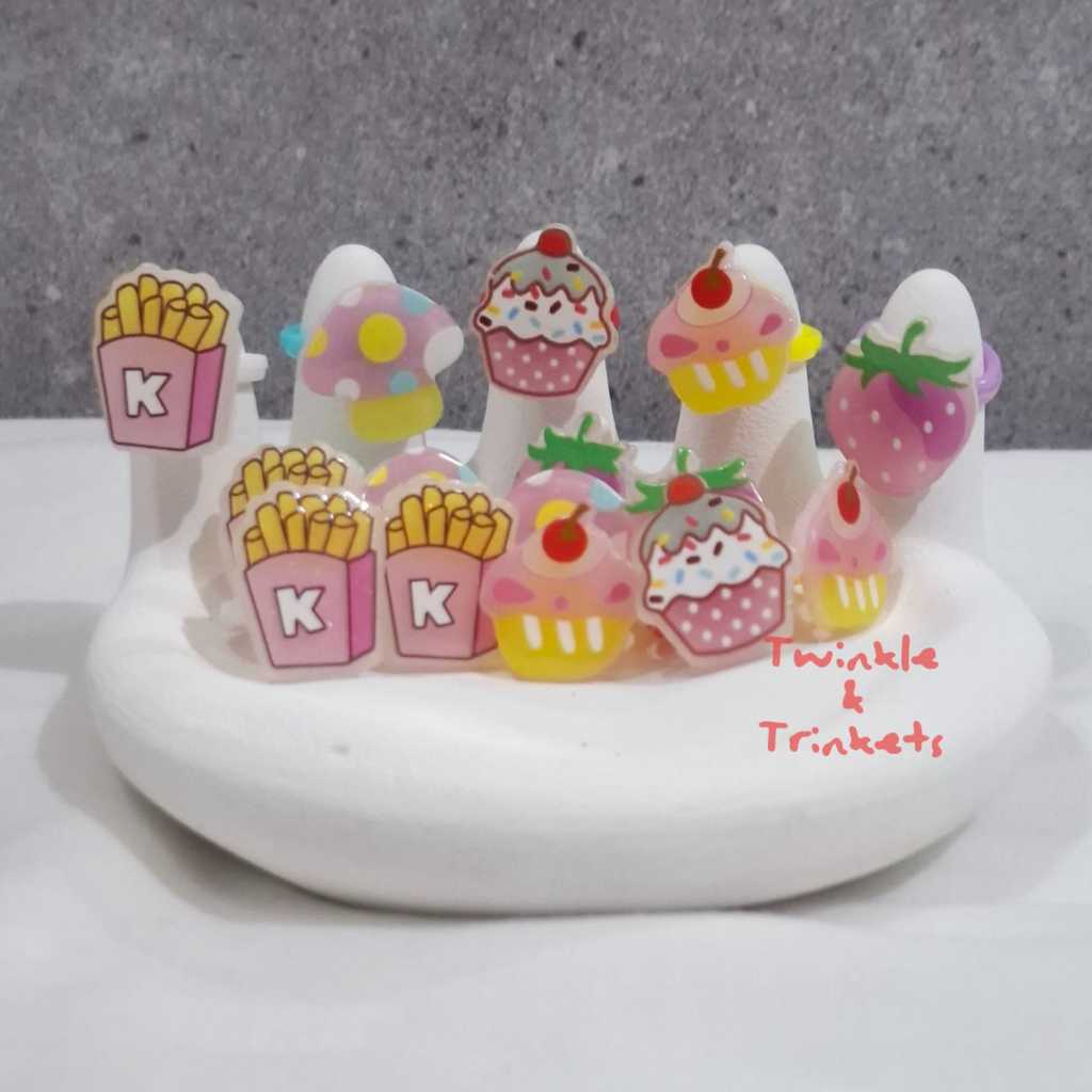 Cincin Karakter Makanan untuk Anak | Aksesoris Anak Cewek | Ring Kids by Twinkle & Trinkets