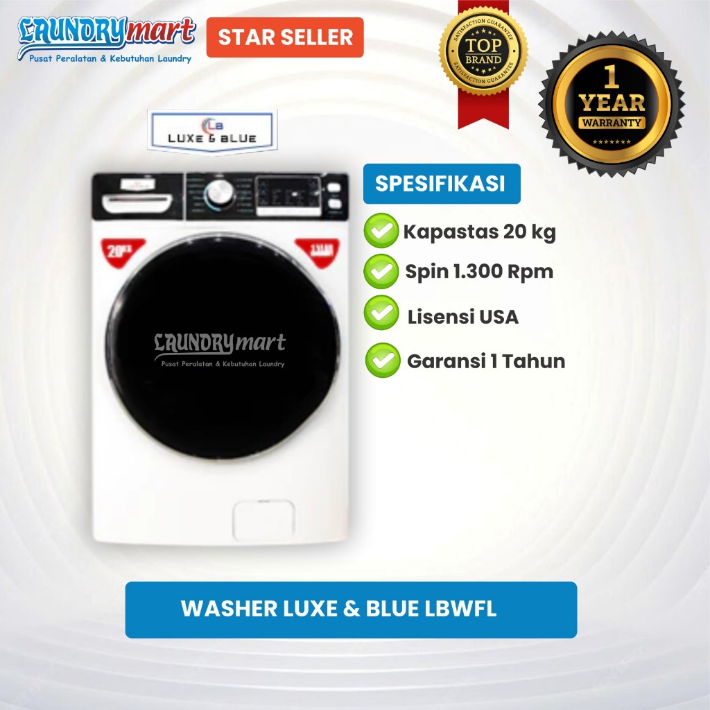 WASHER / MESIN CUCI LAUNDRY BAD COVER JUMBO LUXE & BLUE 20KG