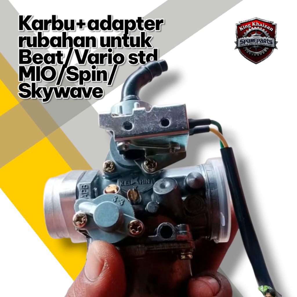 Karburator + Adapter untuk rubahan Beat Vario Mio Spin Skywave pakai karbu karisma
