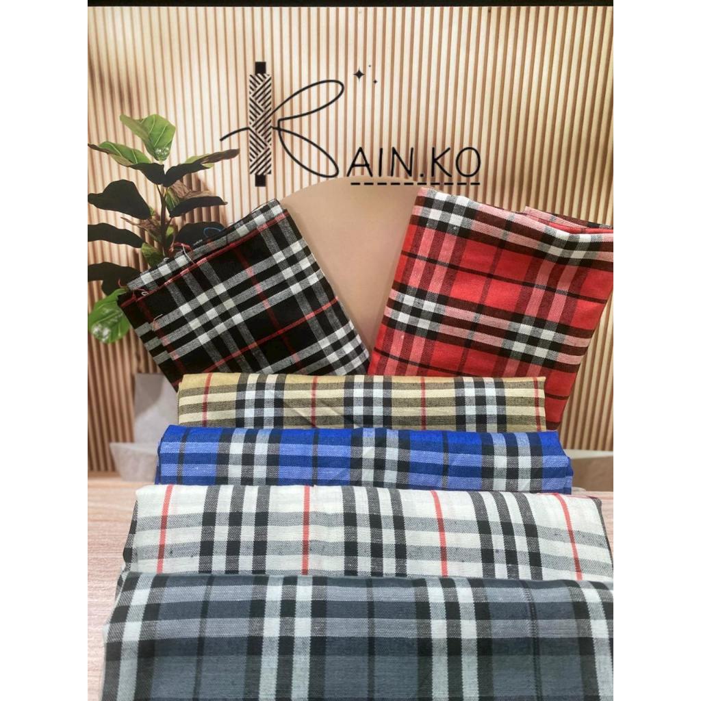 kain blubery kotak besar dan kotak kecil bahan polyester pe