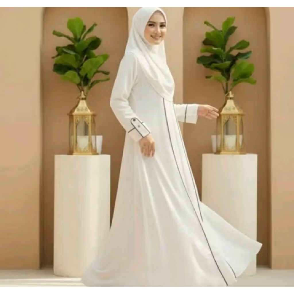 Luna  Abaya /Gamis Abaya  Basic Polos Remaja Premium Simple Elegant
