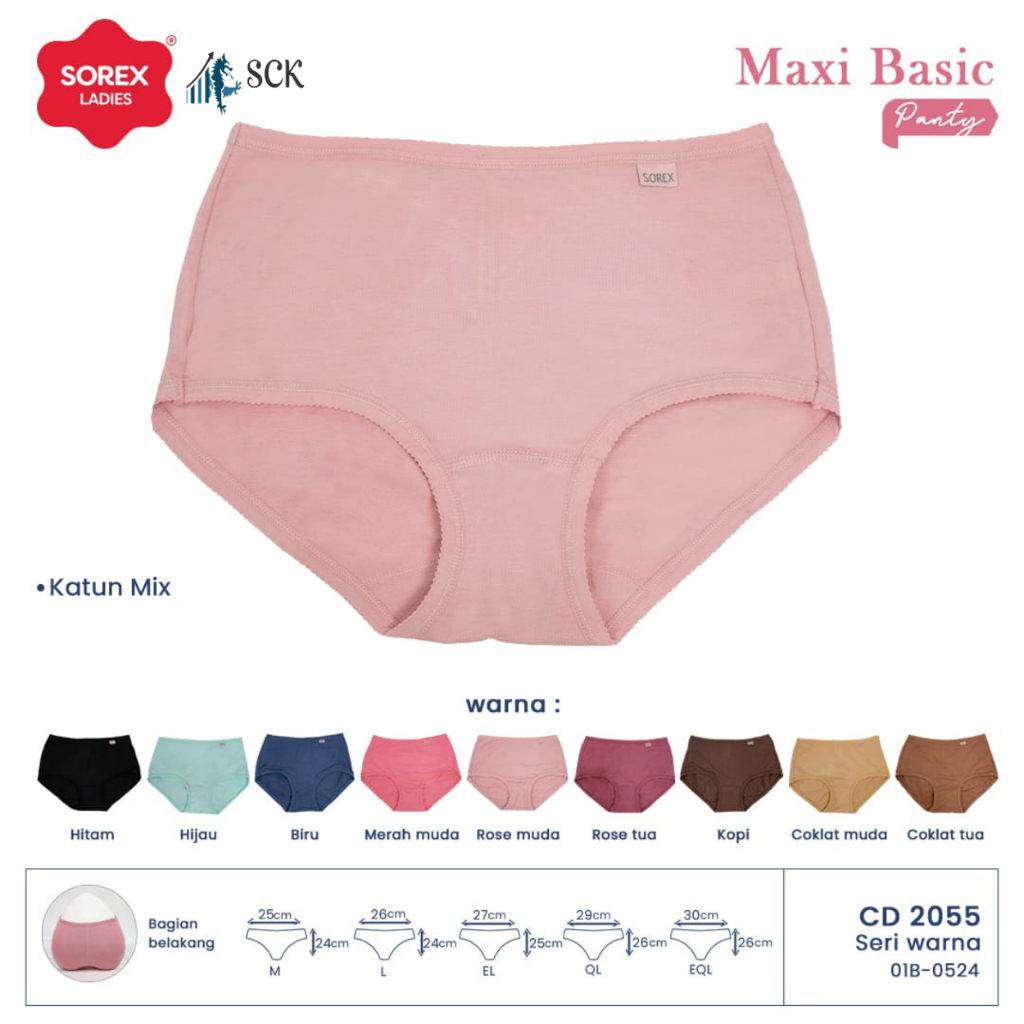 CD Wanita SOREX 2055 - 02504 Model Midi Maxi / Celana Extra Lembut Katun SOREX 2055 - sckmenwear GRO