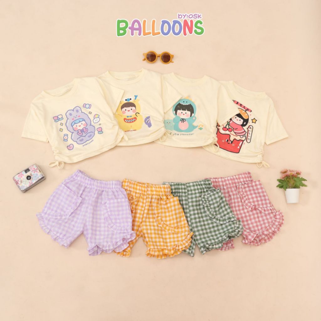 Chiki & Chika OneSET - Setelan Baju Anak Perempuan One Set umur 1-5 tahun | Baju Anak Perempuan