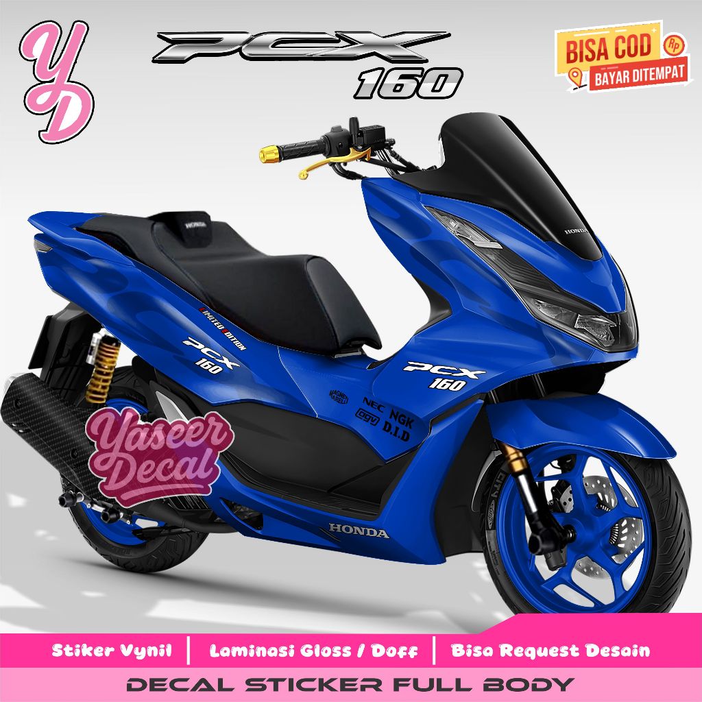 DECAL STICKER TERBARU PCX 160 FULL BODY DESAIN POLOS
