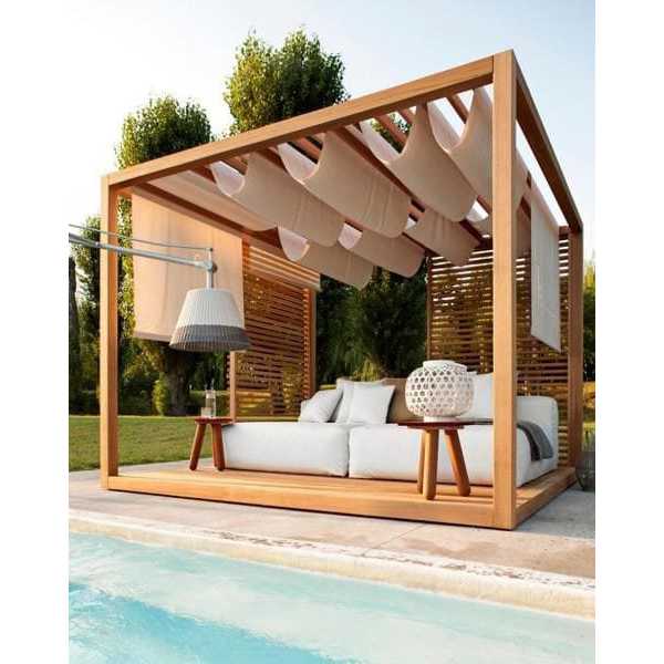 gazebo pargola taman kayu mahoni minimalis | gazebo kayu minimalis | saung gazebo taman kayu mahoni 