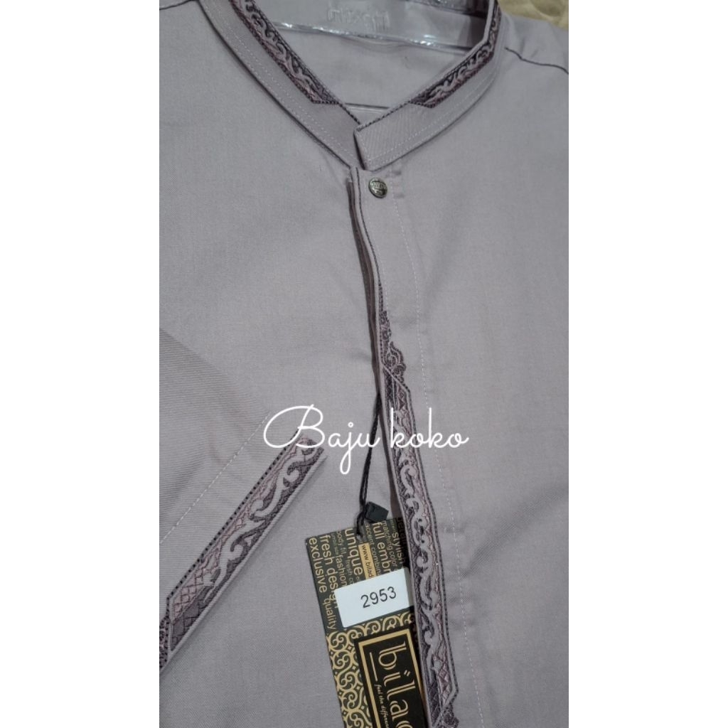 Baju Koko Lengan Pendek Jumbo Warna Ungu Muda Size 2L / 3L