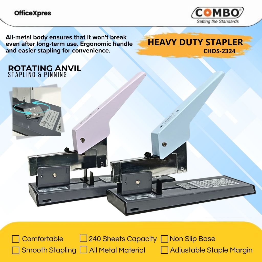 Stapler Jilid Besar CHDS-2324 COMBO / Heavy Duty Stapler 23S24 / Hekter Jilid Besar / Alat Staples J