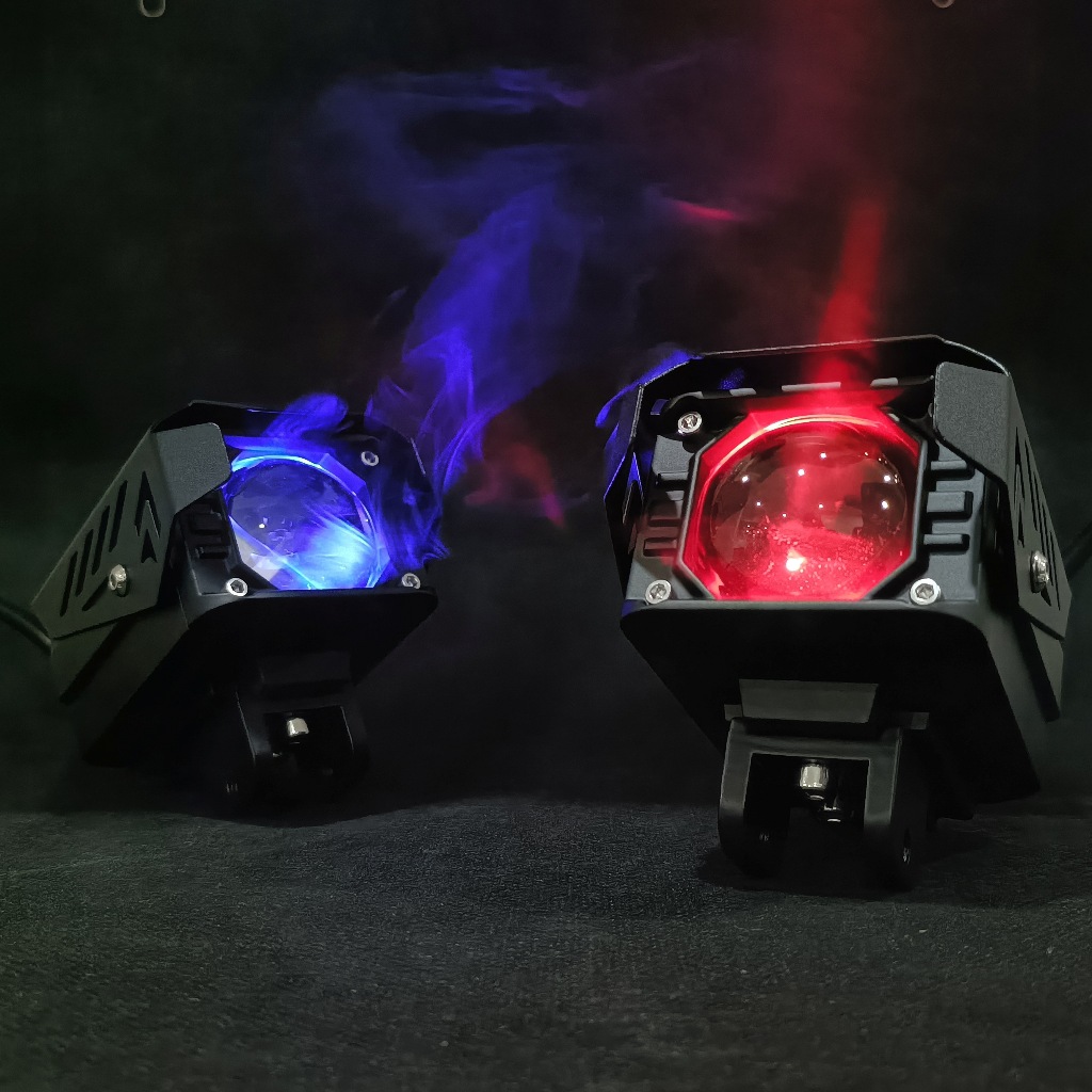 X Case Lampu Tembak LED 3 Mode Warna Super Terang Anti Air + Driver & Devil 30 - 40 Watt