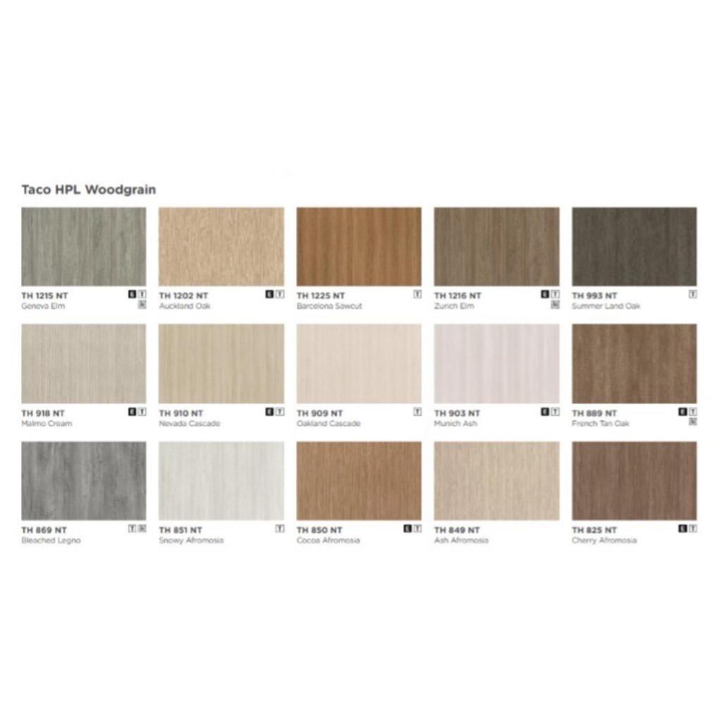 HPL TACO Woodgrain harga per lembar motif serat kayu