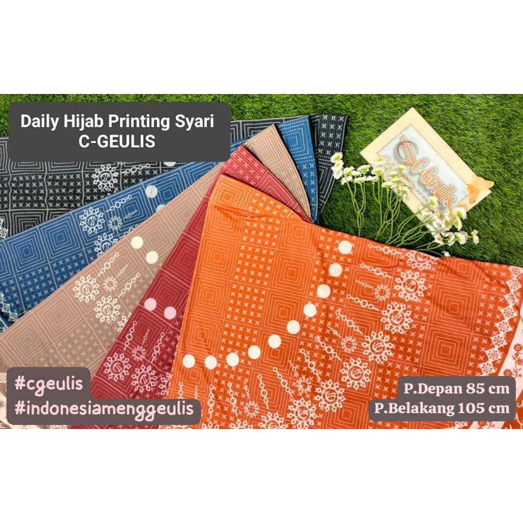Daily Hijab Printing Syari By C-Geulis