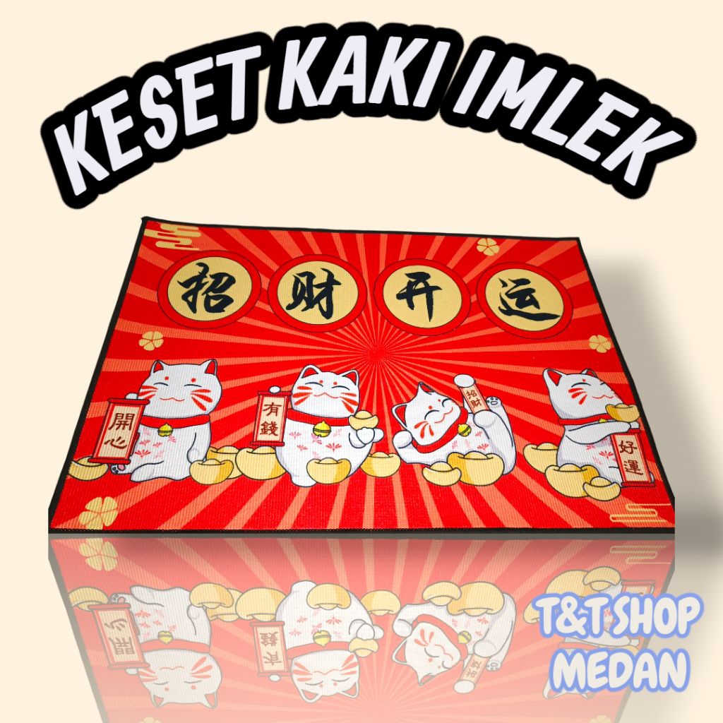 T&T SHOP MEDAN KESET KAKI IMLEK GONG XI FAT CHAI / TAHUN BARU CINA 2026 MOTIF CANTIK ELEGAN WARNA ME