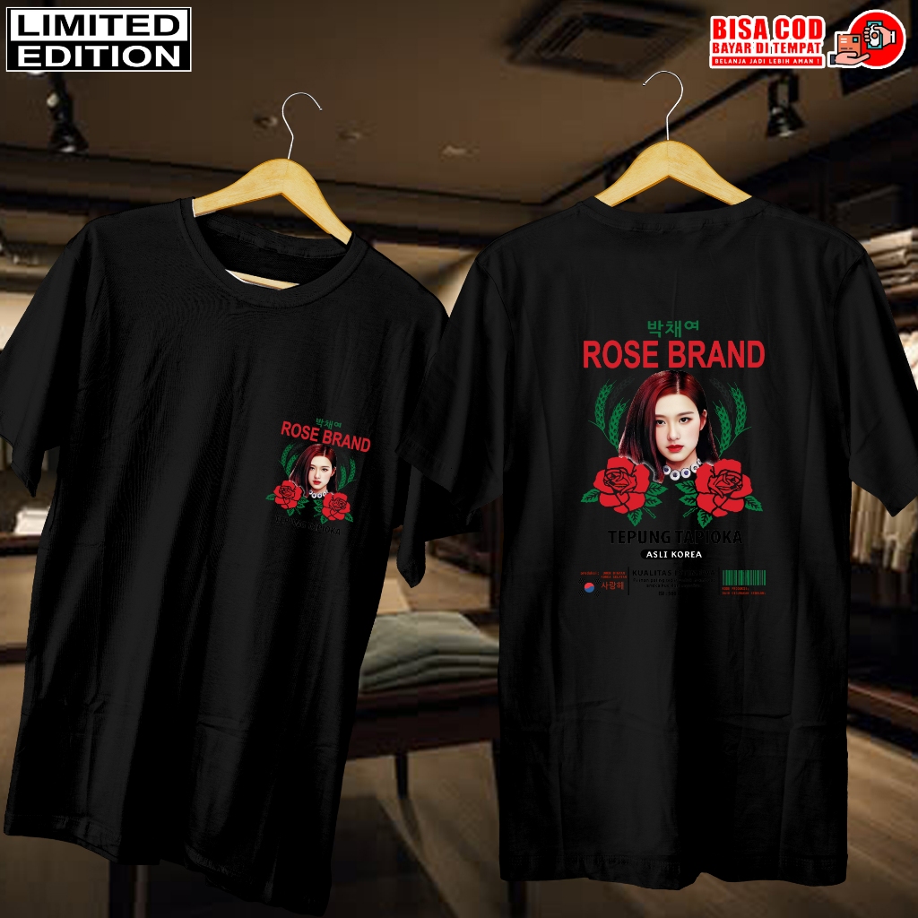 KAOS DISTRO HITAM JEPANG | BAJU KAOS PRIA WANITA | KAOS JEPANG ROSE BRAND| DISTRO KAOS PRIA WANITA |