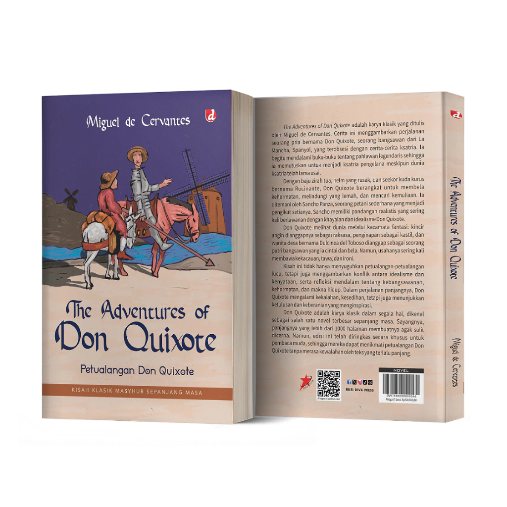 Buku The Adventures of Don Quixote Petualangan Don Quixote (Novel)- Miguel de Cervantes - DIVA Press
