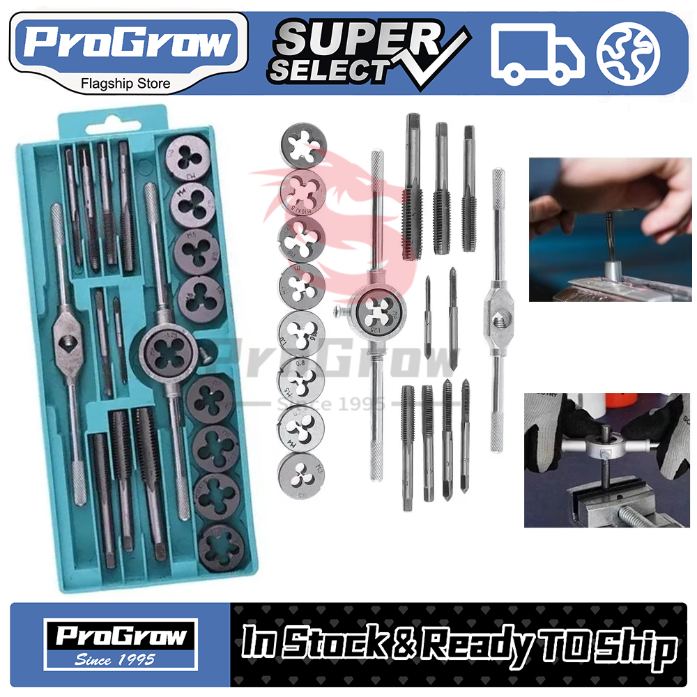 Hand Tap & Dies Set - Alat Senai Ulir Baut (20/40 Pcs) Kualitas Tinggi