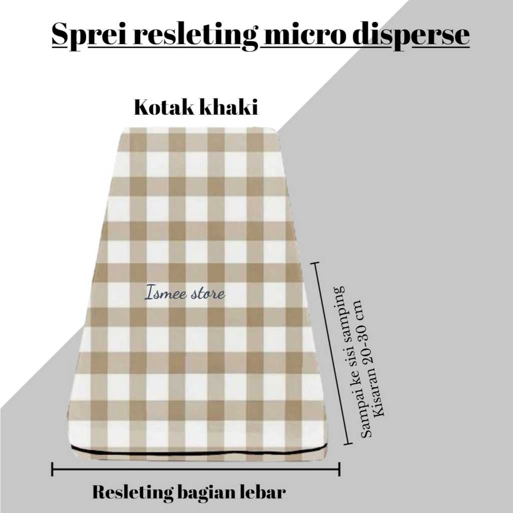 Sprei Resleting Sarung Kasur Busa, Cover matras busa premium adem + tebal + anti luntur motif Emily 