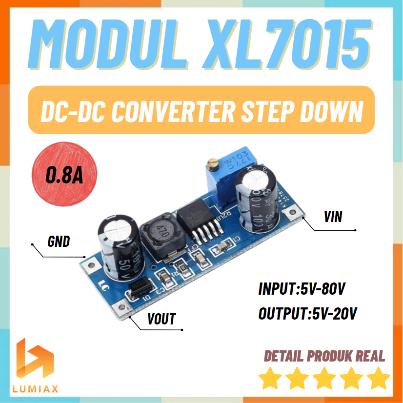 XL7015 Step Down DC DC Adjustable 5V-80V TO 5V-20V