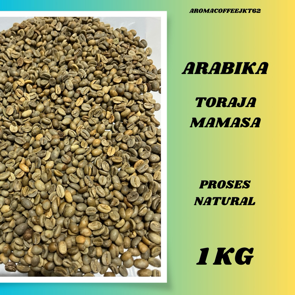 Biji Kopi Mentah / Green Bean Arabika Toraja Mamasa Natural Grade 1 (1Kg)