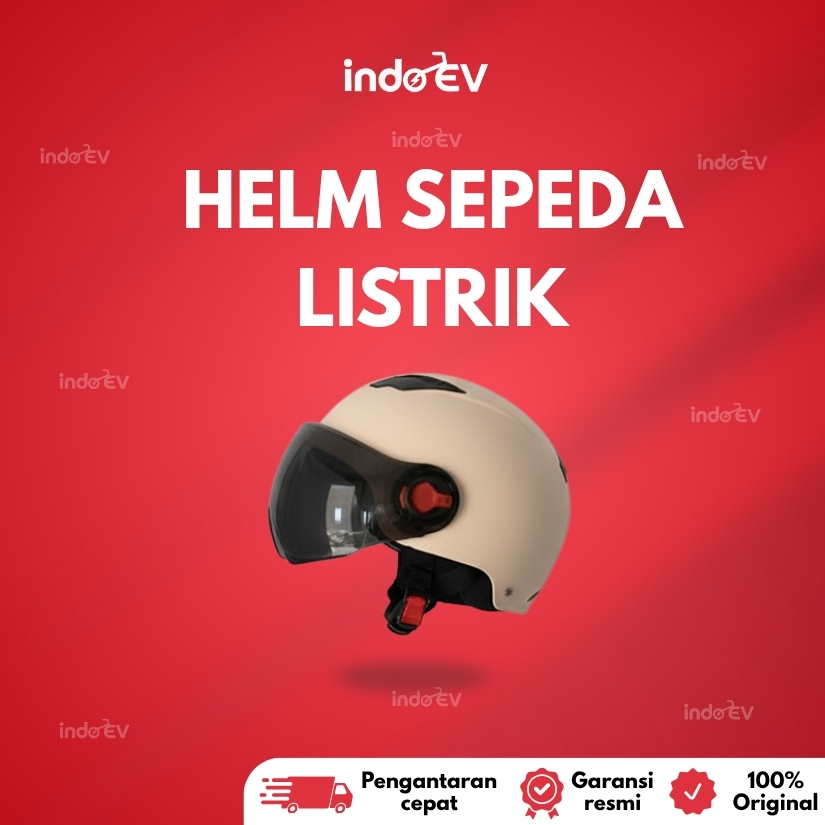 HELM SEPEDA LISTRIK DEWASA RETRO VINTAGE HALF FACE SNI