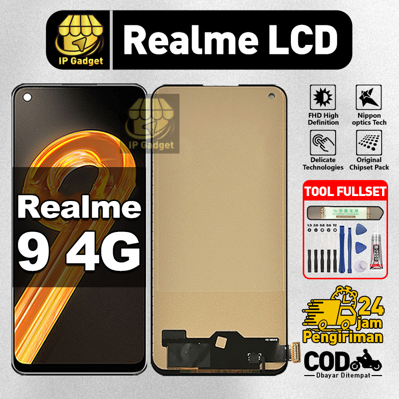 ORI FOR LCD REALME 9 4G Fullset Original LCD HP REALME 9 4G Asli Touchscreen Layar Sentuh HP COD