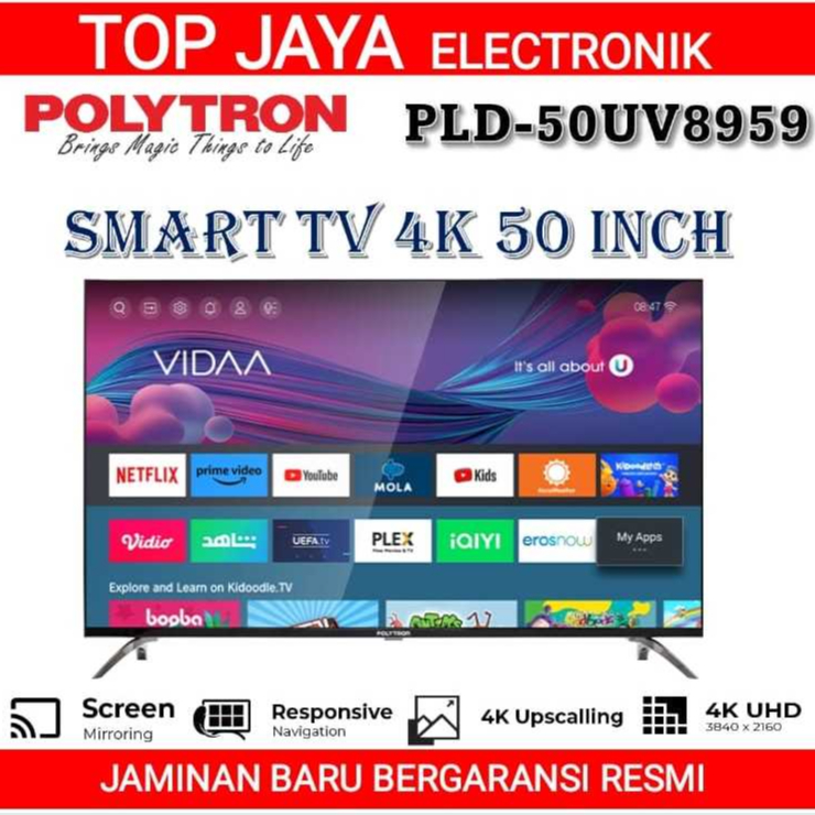 SMART TV 50 INCH POLYTRON DIGITAL TV/SMART TV POLYTRON 50 INCH DIGITAL TV NEW SERIES