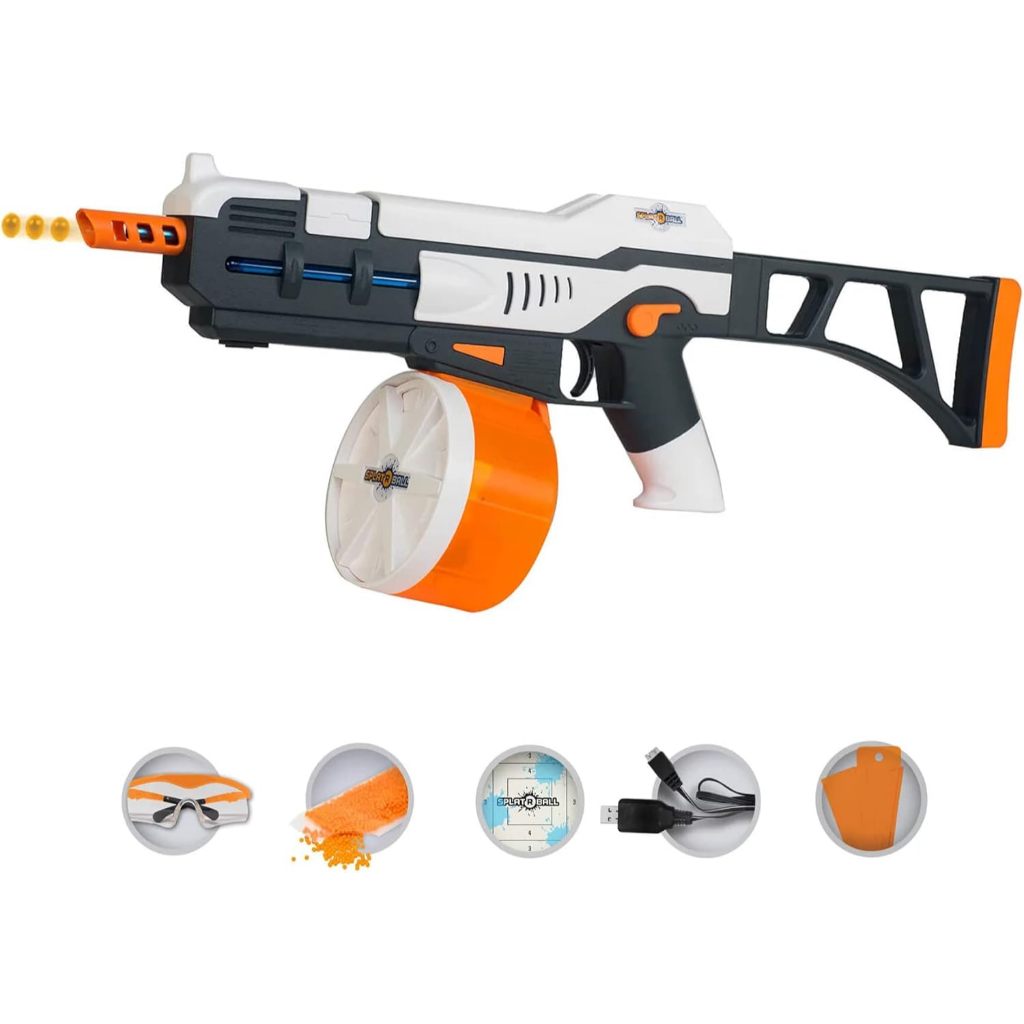 SplatRball SRB1200 Full Auto Rechargeable Battery Powered Water Bead Gel Ball Blaster Kit