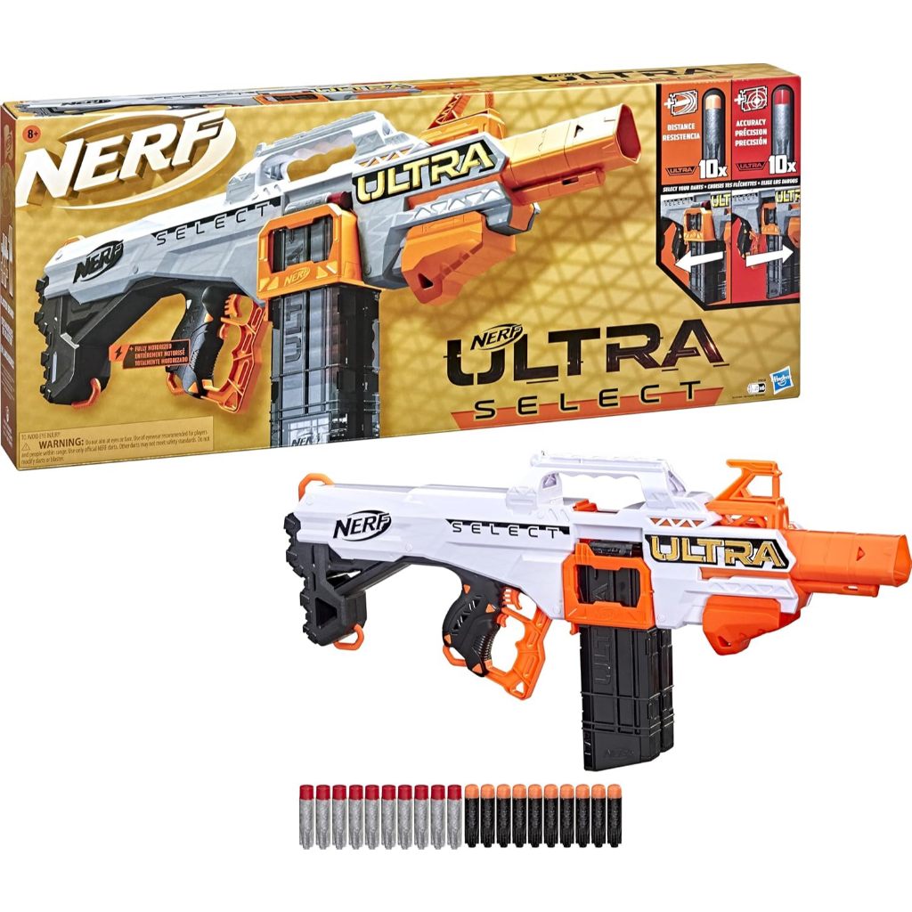 Nerf Ultra Select Fully Motorized Blaster, Fire for Distance or Accuracy