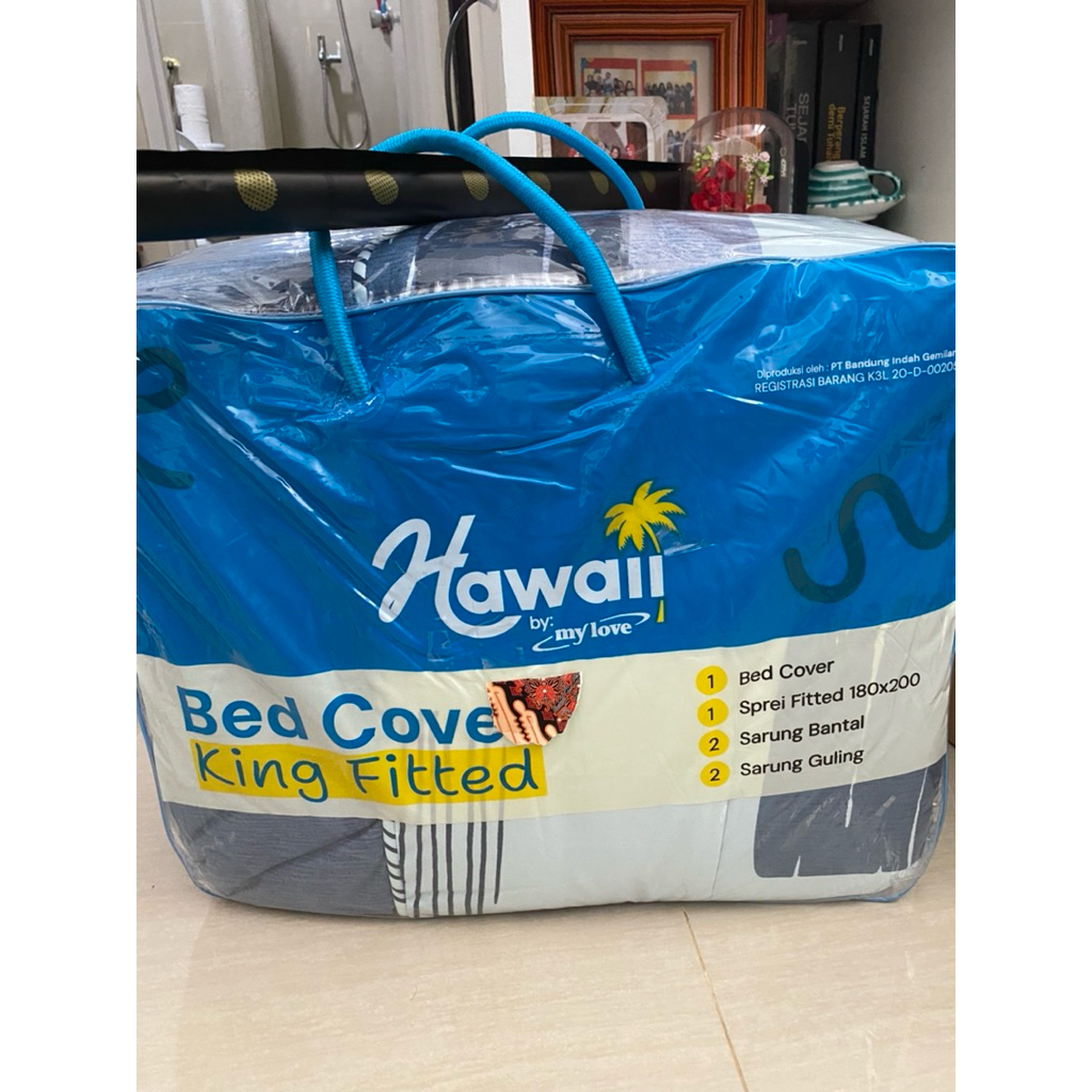JUAL CEPAT Hawaii bedcover set king 180x200