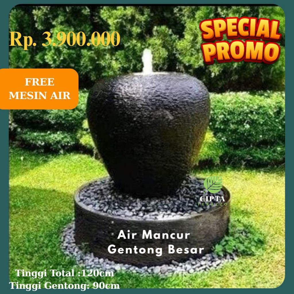 Air Mancur Terrazo Gentong Besar | Air Mancur Terrazo
