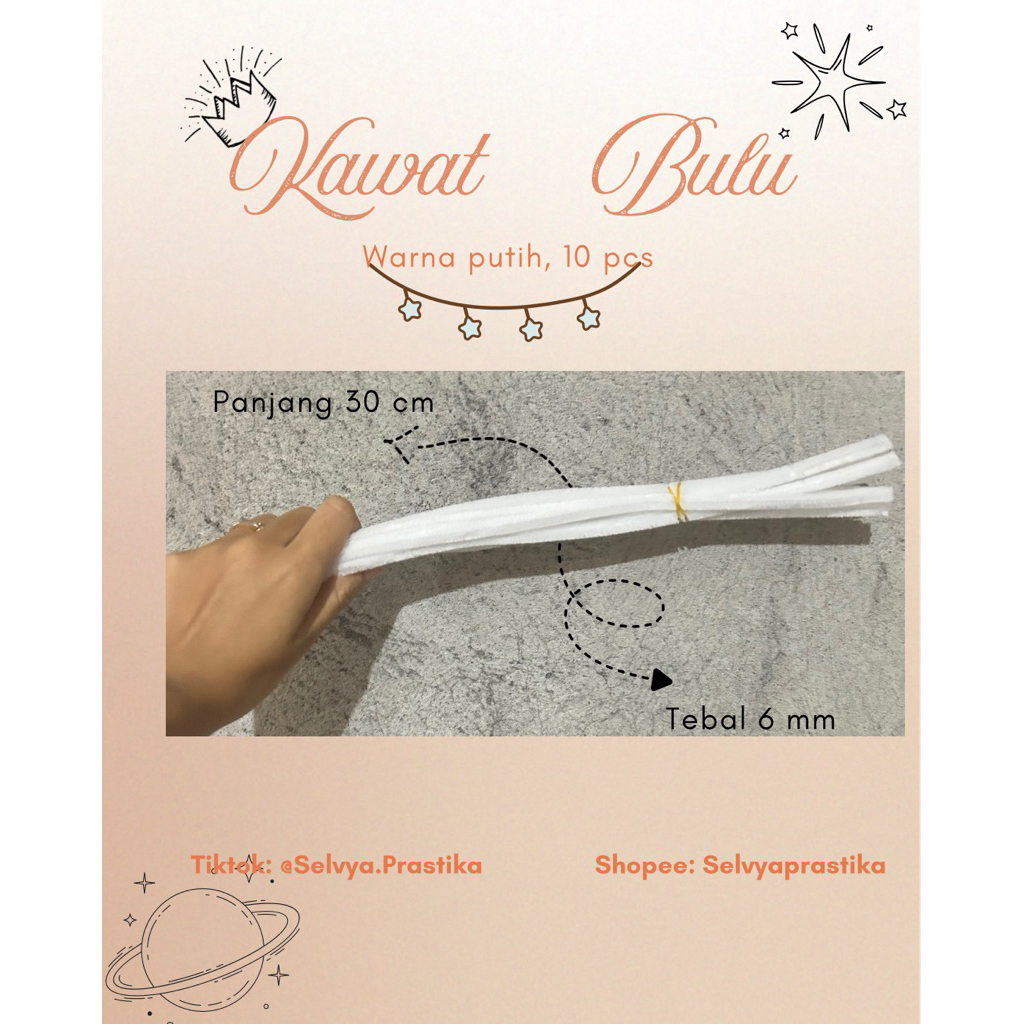 kawat bulu murah/ kawat bulu tebal/ kawat bulu putih/ kawat bulu 10 pcs/ kawat bulu
