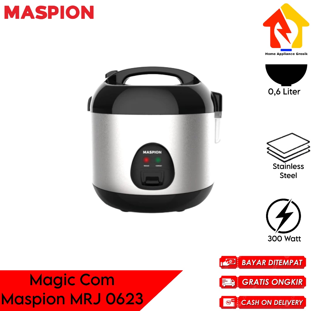 Magic Com Maspion MRJ 0623 GBRF / Rice Cooker Maspion 0623GBRF (0,6 L)