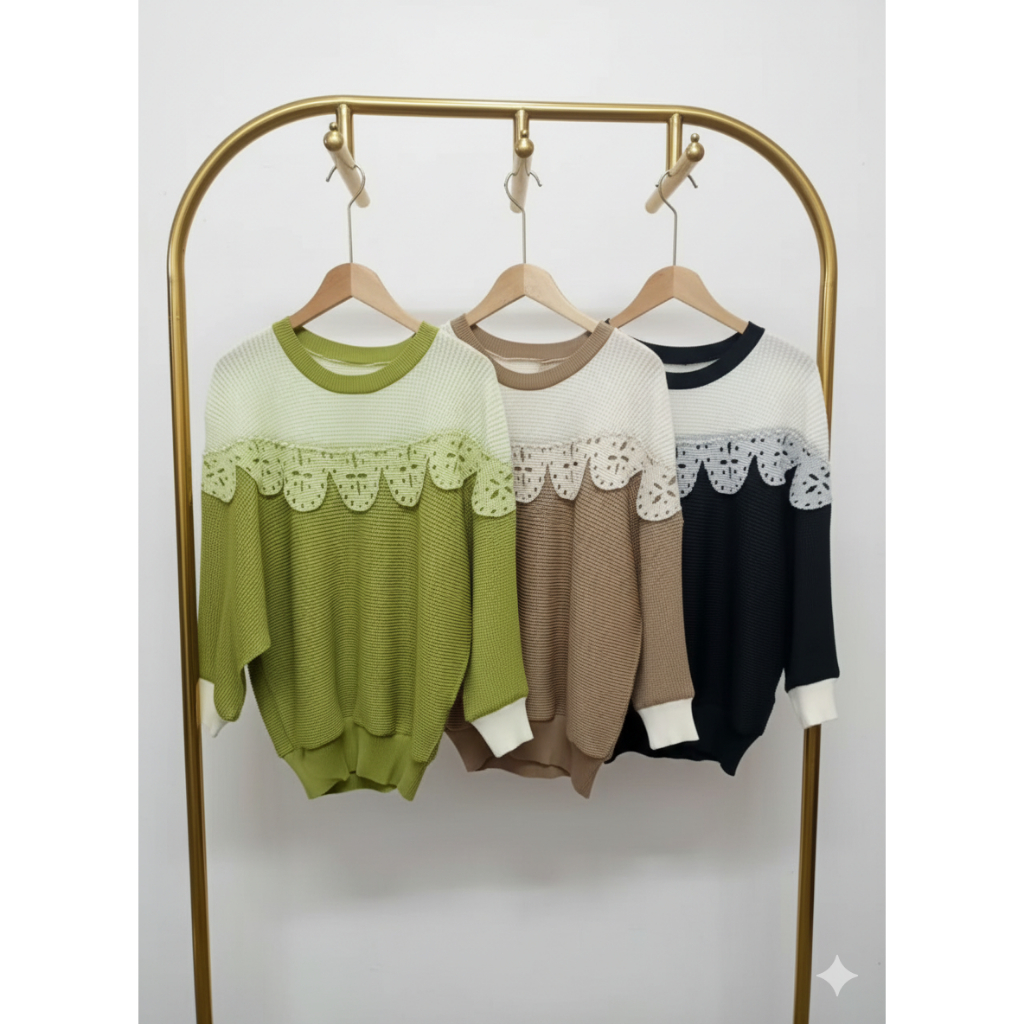 KODE 208 Blouse motif renda | Atasan Plisket Premium | Blouse Plisket Premium