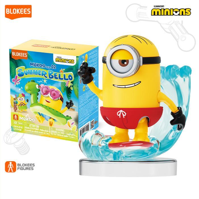 BLOKEES Figures Minions Mokoo 02 Summer Bello Mainan Blind Box Toys Koleksi Pajangan Minion Mokoo 02