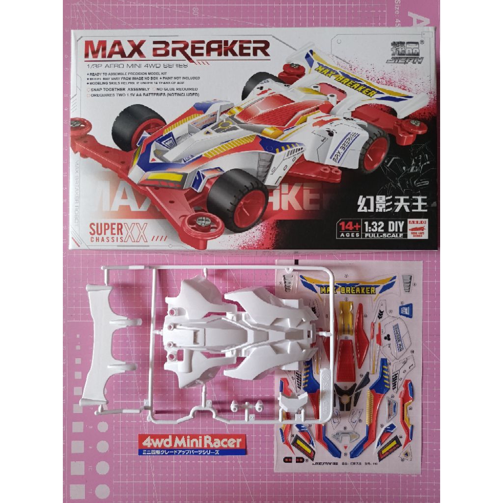 Body Tamiya MAX BREAKER Gundam Edition Dapat Box nya Part Copotan Kit JIEPIN