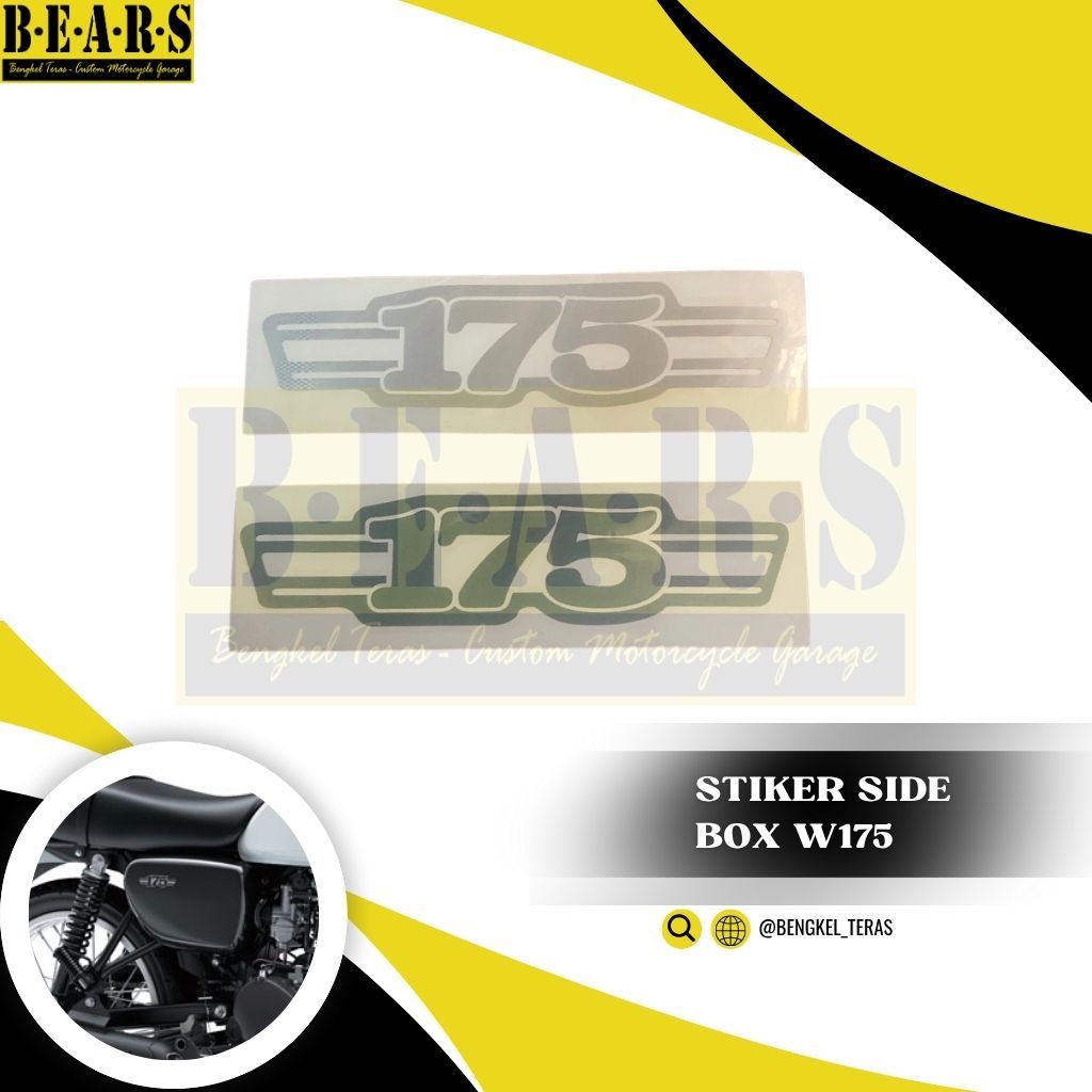 Stiker Bodi Kawasaki W175 Cutting sticker