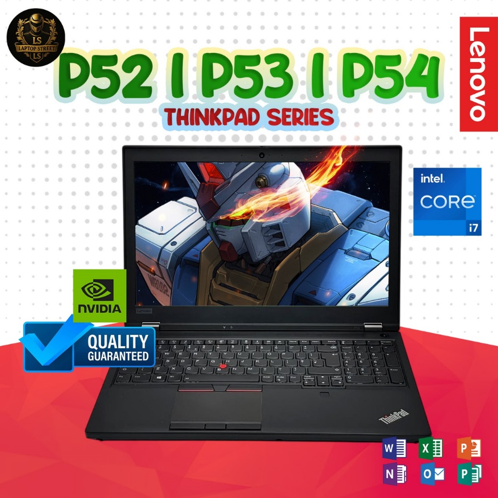 Laptop 15 Inch Lenovo Thinkpad P54 | P53 | P52 | P51 | P50 Intel I7 / I5 / XEON RAM 32GB 512GB NVIDI