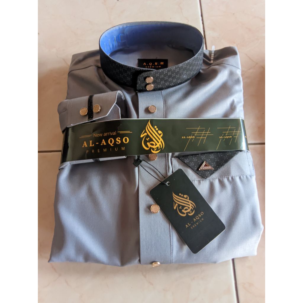 jubah Al aqso katun premium manset